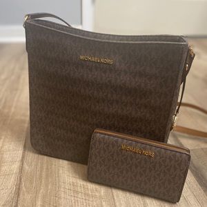 Michael Kors crossbody with matching wallet